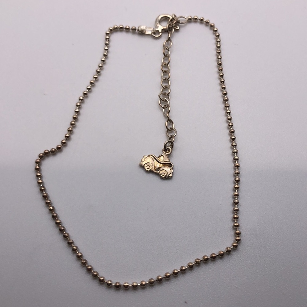 Elegant Ankle Bracelet Italy, 925 silver Car charm